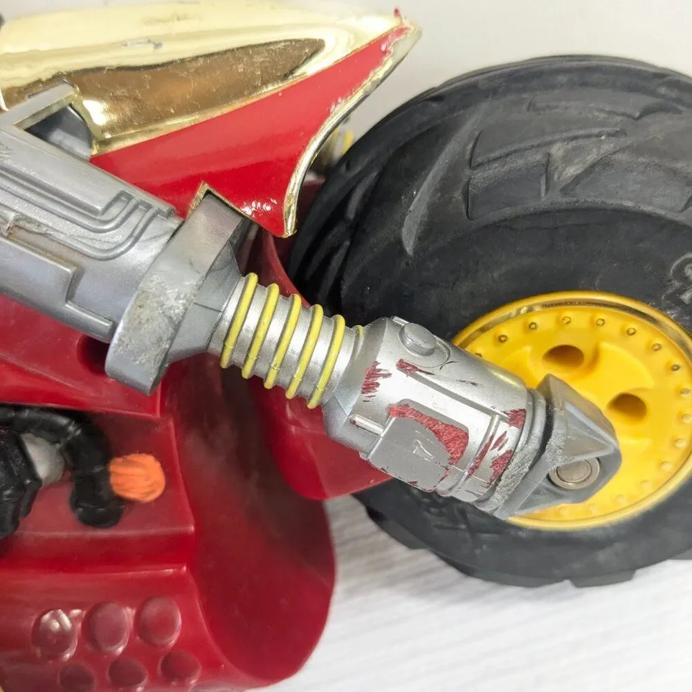 Vintage Kenner Ricochet stunt cycle motorcyle RC CAR XRC red yellow FOR PARTS‎